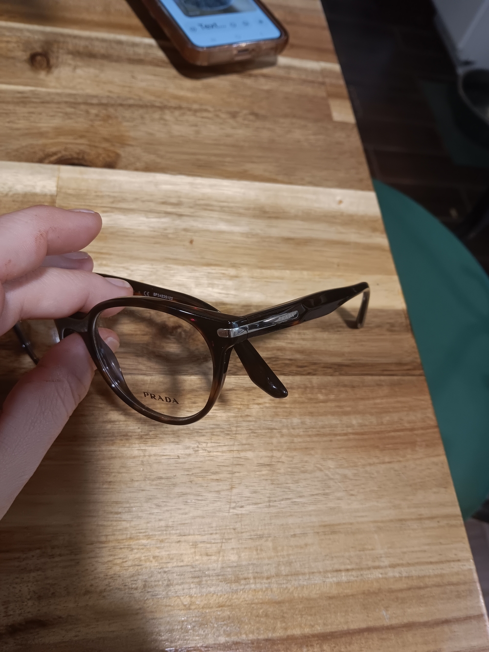 Prada Women's Dark Brown Tortoiseshell Eyeglass Frames - Picture 1 of 5
